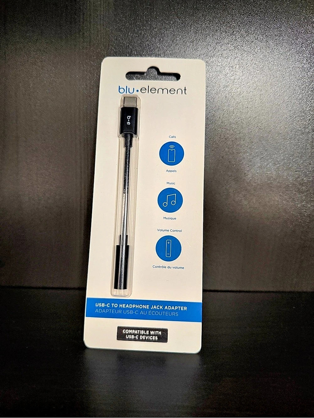 blu-element USB-C to Headphone Jack Adapter Headphone Jack Adapter NWT